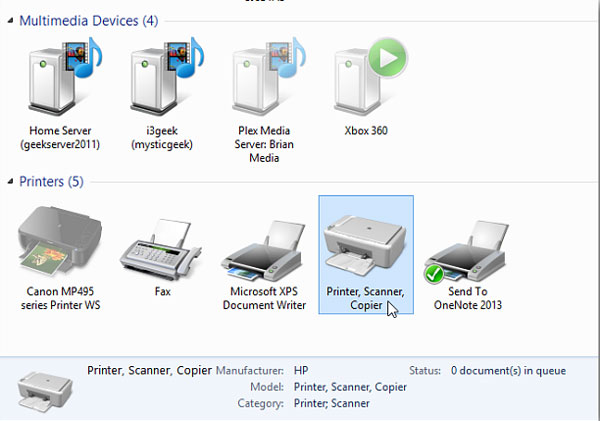 how to scan from printer to computer windows 8