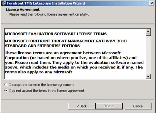 Instructions for installing TMG 2010 RTM Picture 9