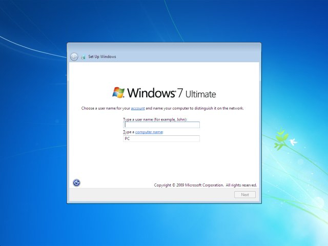 Instructions for installing Windows 7 from DVD Picture 13