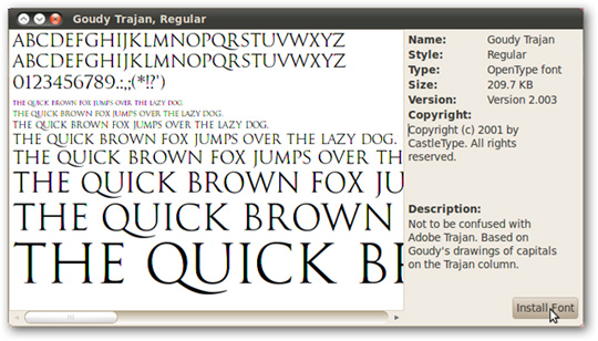 Instructions for installing Windows Fonts on Ubuntu Picture 7