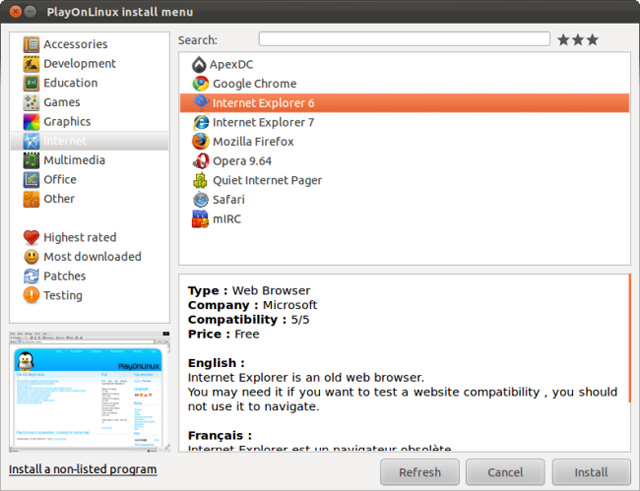 Instructions for installing Windows software on Linux with PlayOnLinux Picture 9