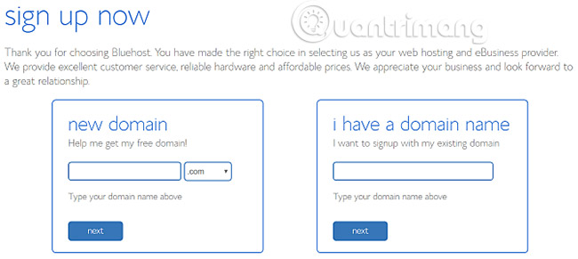 Instructions for installing WordPress on Bluehost Picture 1
