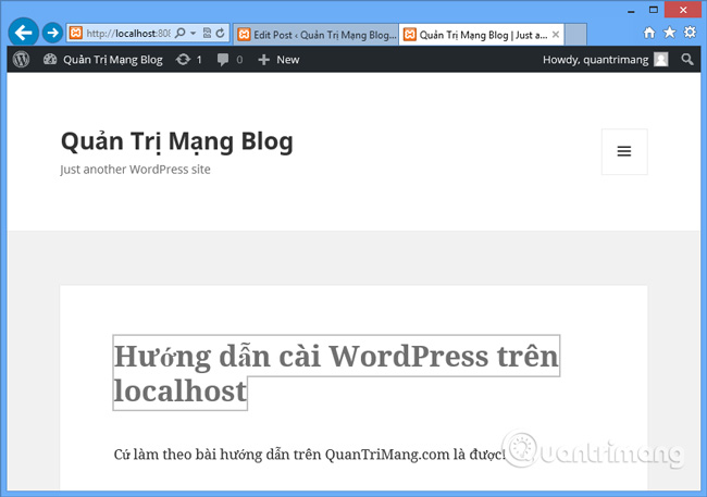 Instructions for installing WordPress on localhost - Part 2 Picture 10