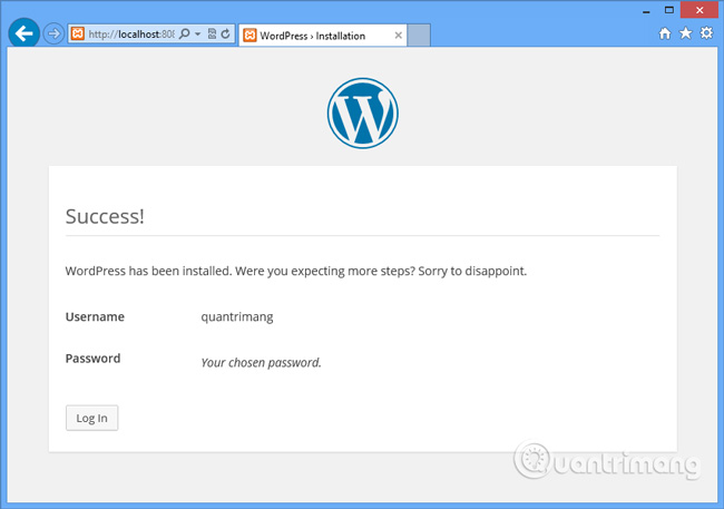 Instructions for installing WordPress on localhost - Part 2 Picture 7
