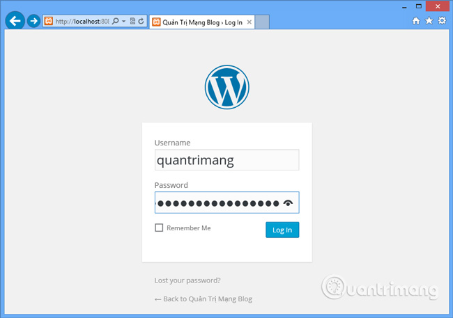 Instructions for installing WordPress on localhost - Part 2 Picture 8