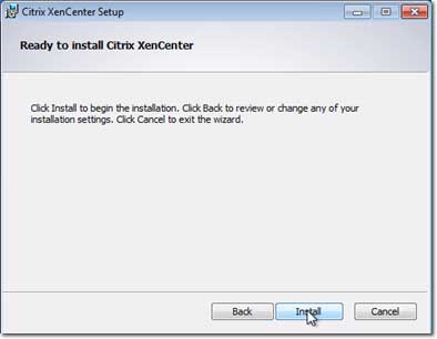 Instructions for installing XenServer 6 and XenCenter Picture 24