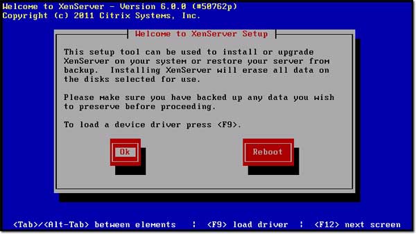 Instructions for installing XenServer 6 and XenCenter Picture 4