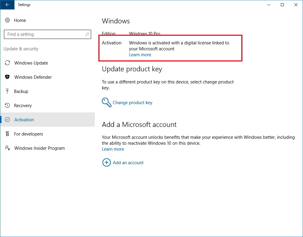 Instructions for linking Windows 10 Product key to Microsoft account Picture 6