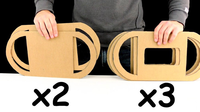 Instructions for making steering wheel with carton cover to play racing games Picture 4