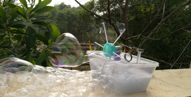 Instructions for making very simple soap bubble blowing machines, self-made less than 10 minutes Picture 16