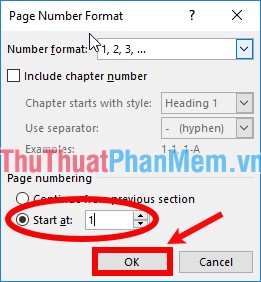 Instructions for numbering pages from any page in Word quickly 2020 Picture 7