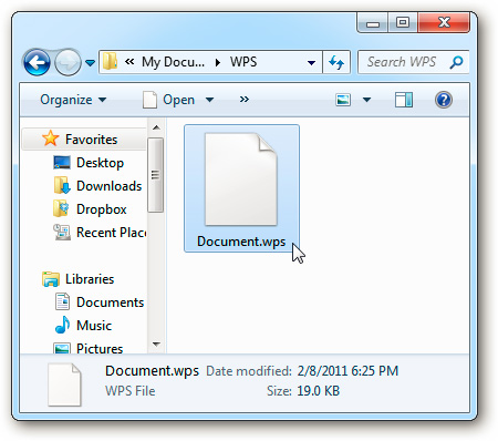 Instructions for opening and converting Microsoft Works file formats Picture 1