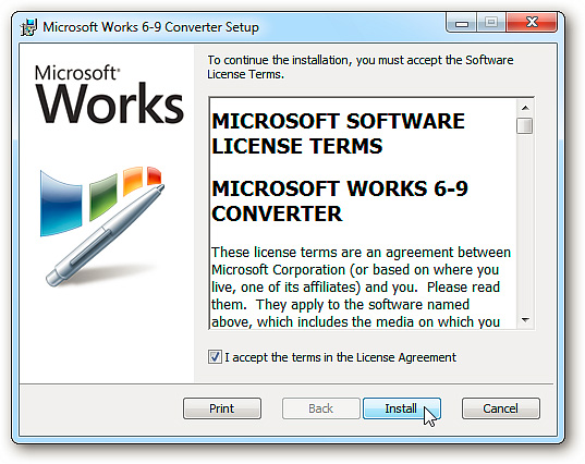 Instructions for opening and converting Microsoft Works file formats Picture 12
