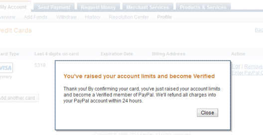 Picture 12 of Instructions for opening Visa Prepaid card, registering for PayPal to buy hosting