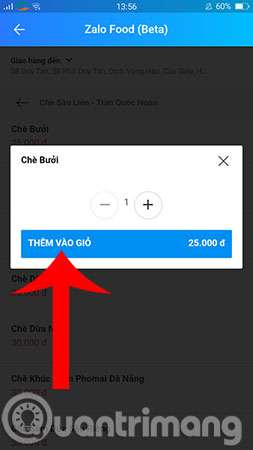 Instructions for ordering food through Zalo Picture 7
