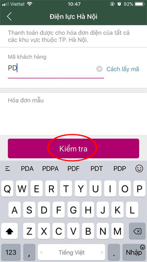 Instructions for payment of electricity by Momo wallet Picture 4