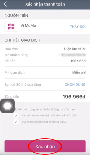 Instructions for payment of electricity by Momo wallet Picture 7