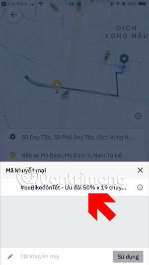 Instructions for placing a car on Be, calling motorbike on Be application Picture 4