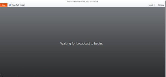 Instructions for projecting PowerPoint 2010 files over the Internet Picture 5