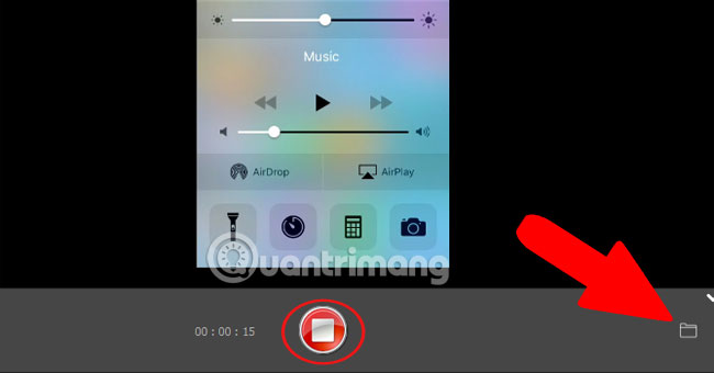 Instructions for projecting the iPhone screen on the computer Picture 10
