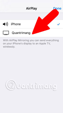 Instructions for projecting the iPhone screen on the computer Picture 6