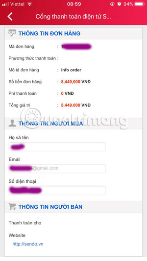 Instructions for purchasing 0% installment purchase on Sendo Picture 10