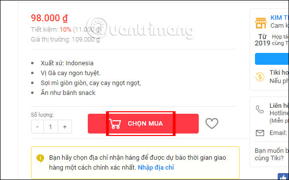 Instructions for purchasing and canceling orders on Tiki Picture 6