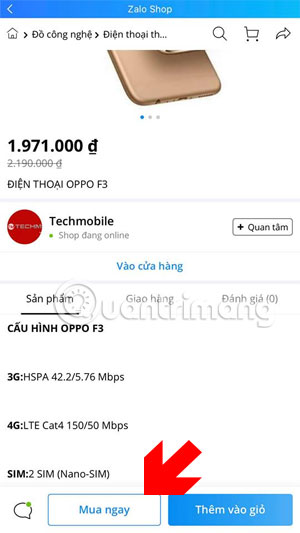 Instructions for purchasing and canceling orders on Zalo Shop Picture 5