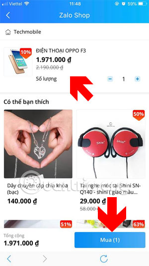 Instructions for purchasing and canceling orders on Zalo Shop Picture 6