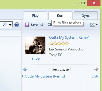 Instructions for recording CD Audio in Windows 8 Picture 3