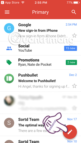 Instructions for recovering email sent on Gmail iPhone / iPad Picture 2