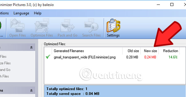 Instructions for reducing image size with FILEminimizer Pictures Picture 10