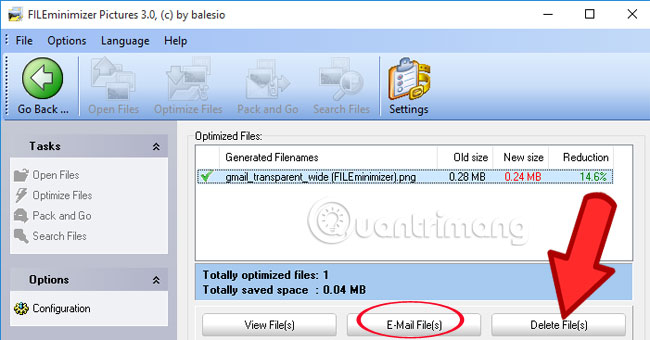 Instructions for reducing image size with FILEminimizer Pictures Picture 11