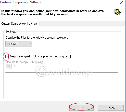 Instructions for reducing image size with FILEminimizer Pictures Picture 8