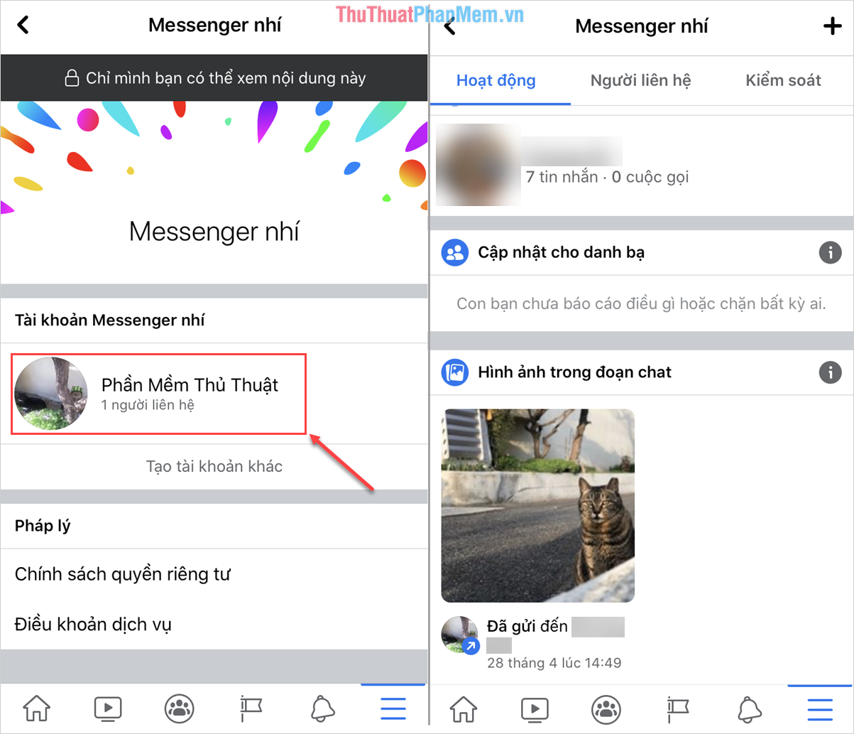 images 1 of Instructions for registering and using Facebook Messenger Kids