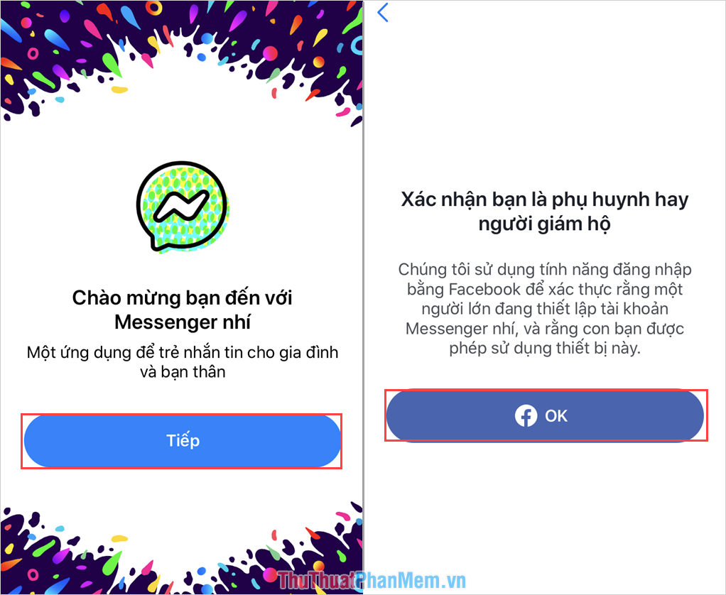 images 1 of Instructions for registering and using Facebook Messenger Kids