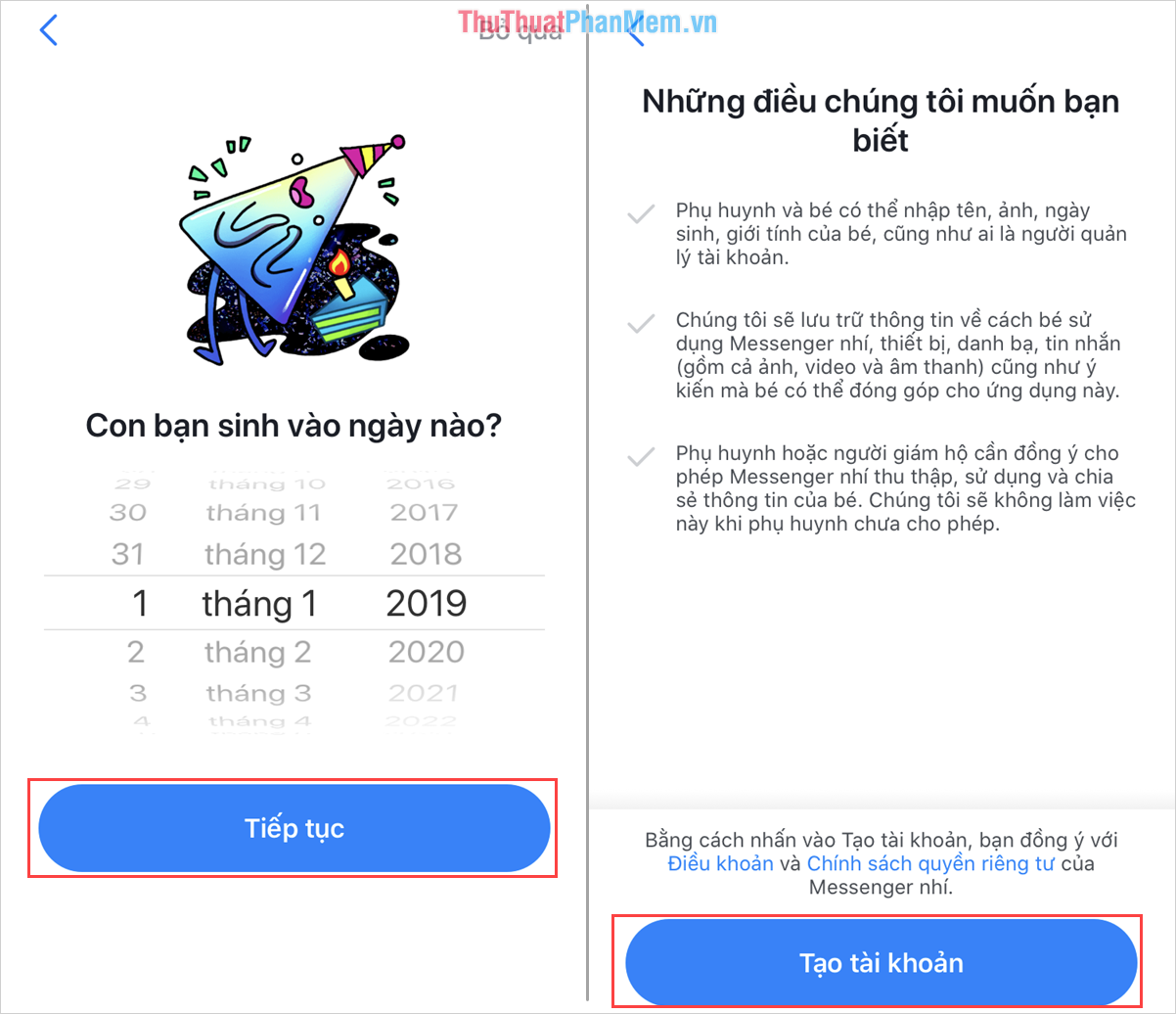 images 1 of Instructions for registering and using Facebook Messenger Kids