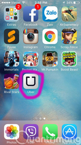 Picture 1 of Instructions for registering and using Uber Taxi