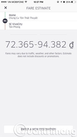 Picture 10 of Instructions for registering and using Uber Taxi