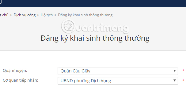 Picture 3 of Instructions for registering birth certificates online