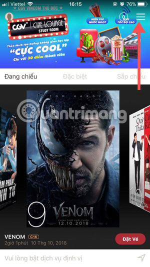 Instructions for registering CGV Cinemas account Picture 1