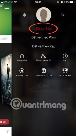 Instructions for registering CGV Cinemas account Picture 2