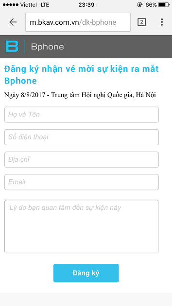 Picture 3 of Instructions for registering for the invitation to attend the Bphone launch event 2