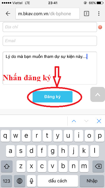 Picture 5 of Instructions for registering for the invitation to attend the Bphone launch event 2