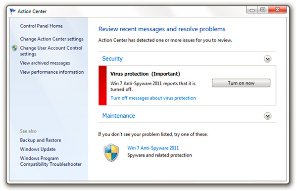 Instructions for removing the fake Win 7 Anti-Spyware 2011 software Picture 2