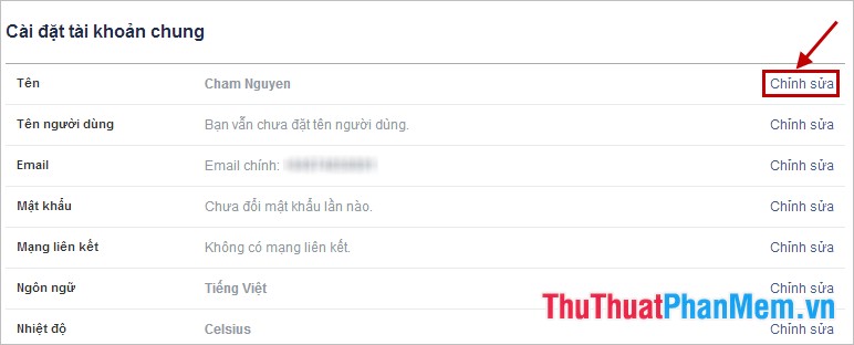 Instructions for renaming on Facebook Picture 2