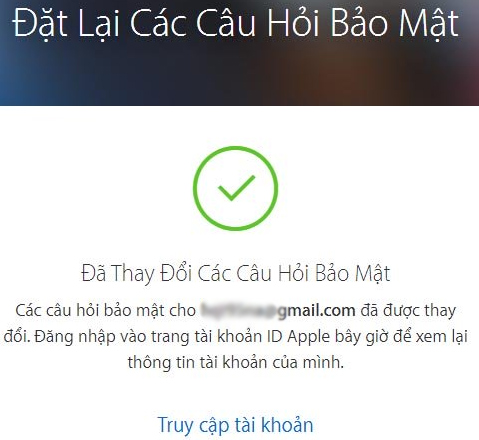 Instructions for resetting Apple ID security questions Picture 9