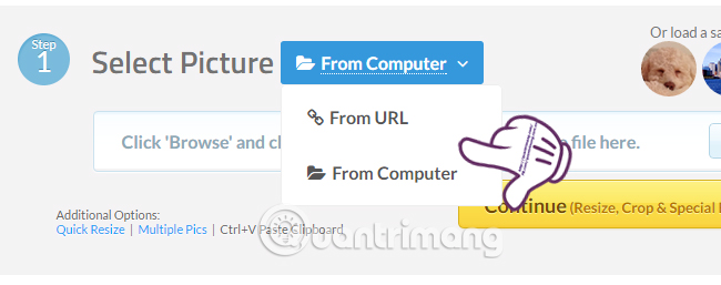 Instructions for resizing photos with Pic Resize online Picture 1