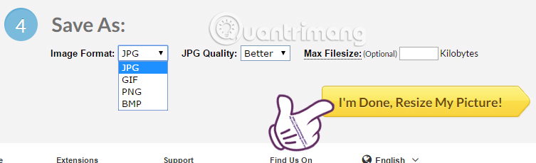 Instructions for resizing photos with Pic Resize online Picture 7
