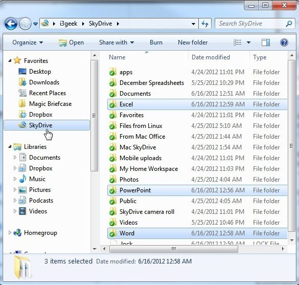 Instructions for saving default Office documents to SkyDrive Picture 2